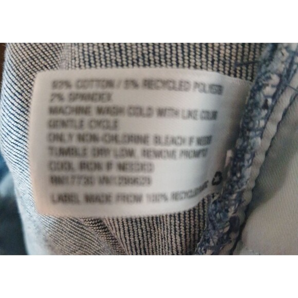 Ava & Viv Women's Plus Size 16WBlue Denim Jean Shorts Cut Off Distressed Stretch - Picture 9 of 10